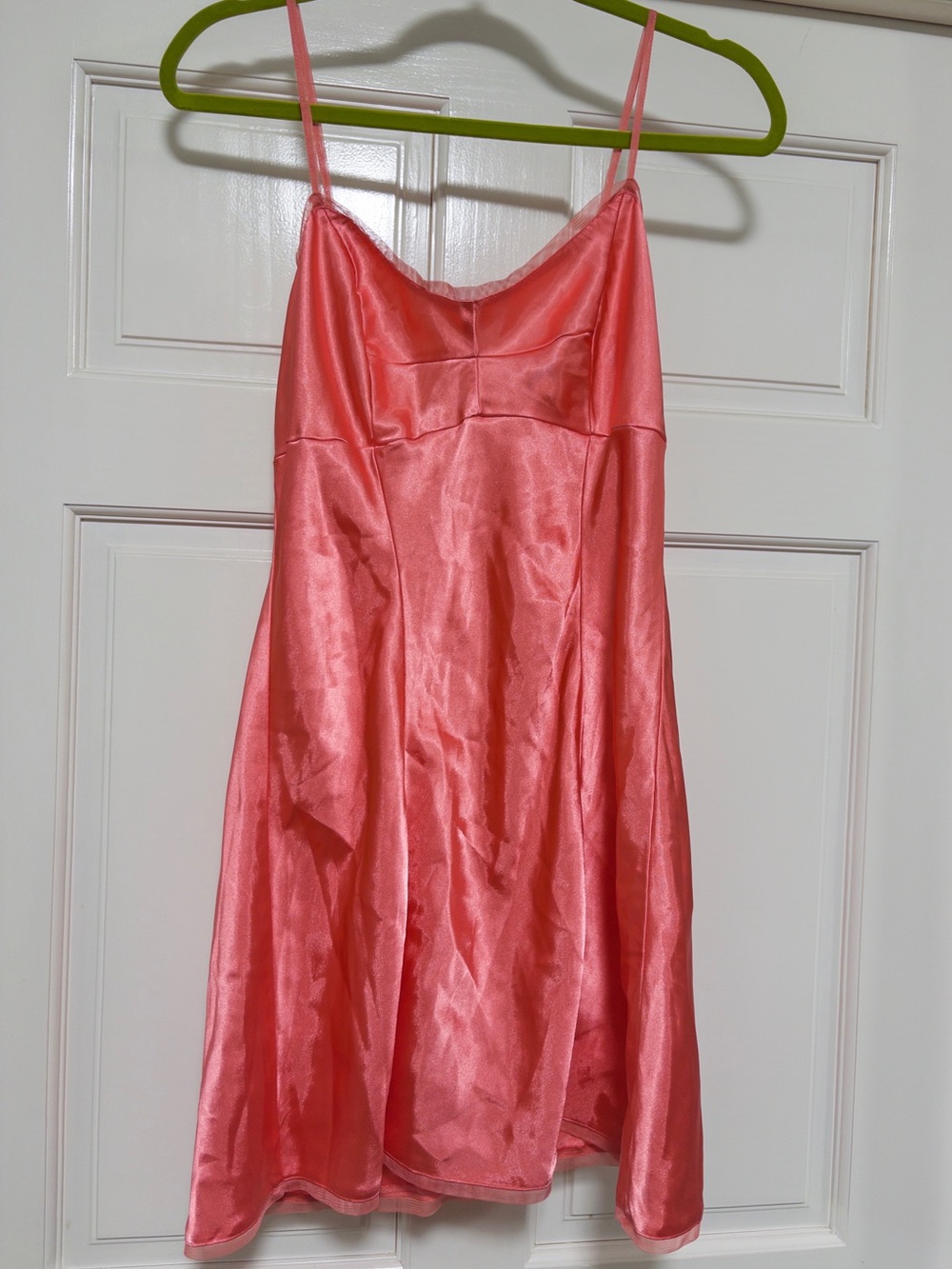 Vintage Inner Most Coral Slip Nightgown Sz M 90s Satin Sleepwear